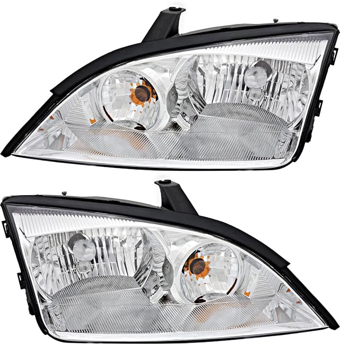 For Ford Focus Headlights Lamps Set 2005 2006 2007 Halogen Driver and Passenger Side