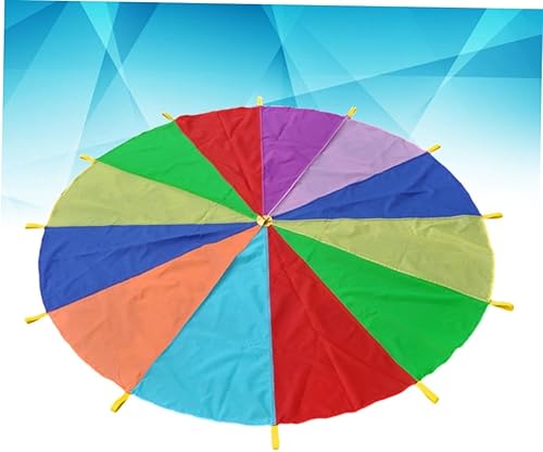 Miniatura 8 de Juego de 2 piezas de paracaídas para niños, paracaídas de arco iris, juego de paracaídas para niños, paracaídas para padres e hijos, paraguas de