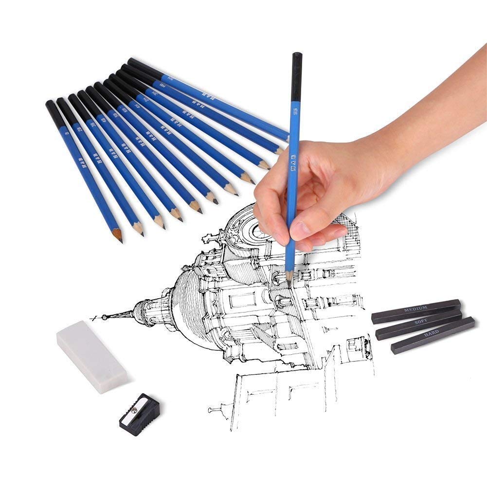 6 Stück Holzfrei Graphitstifte Set Schwarze Vollmine HB 2B 4B 6B 8B EE Bleistifte Für Skizzen Und Zeichnung