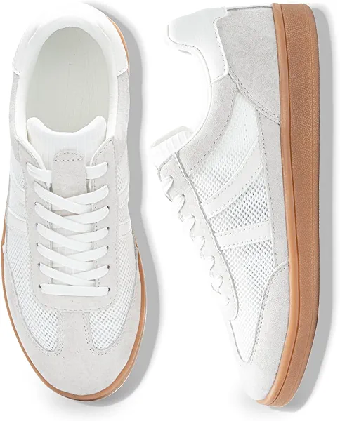 Rosella Carlie Womens Sneakers - Women's Fashion Sneakers with Removable Insole - Stylish and Lightweight Spring Shoes for Women Casual Non-Slip Lace-Up Walking Footwear
