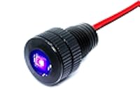 UV Antiviral Light Bolt - Flush Mount 12V Ultraviolet UVC Germicidal LED, Sanitizer, Disinfection for Cars Interior, Footwell, Trunk w/ SLEEK Aluminum Housing & Screw Nut (11 mm Black, UV-C LED)