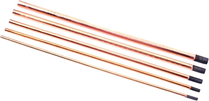 Gouging Electrode Arc Air Gouging Rods, Round Carbon Arc Gouging Electrodes Copper Clad 4-12mm Pack of 5(4mm)