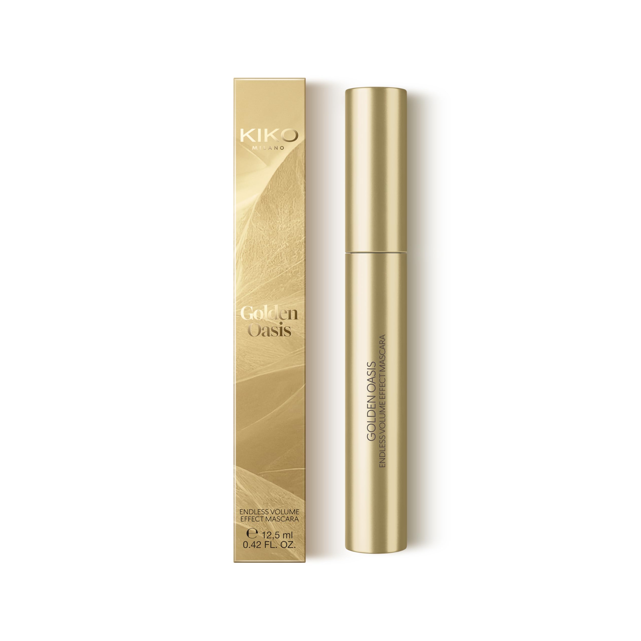 KIKO Milano Golden Oasis Endless Volume Effect Mascara Midnight Black, Volume-Effect Mascara With Panthenol - Image 4