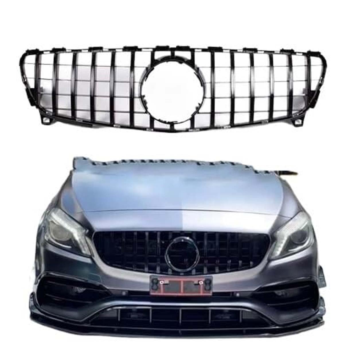 ZcsfcpA Front grille,Compatible with Mercedes-Benz A Class A180 A200 A250 W176 GT 2016-2018,Front grille parts
