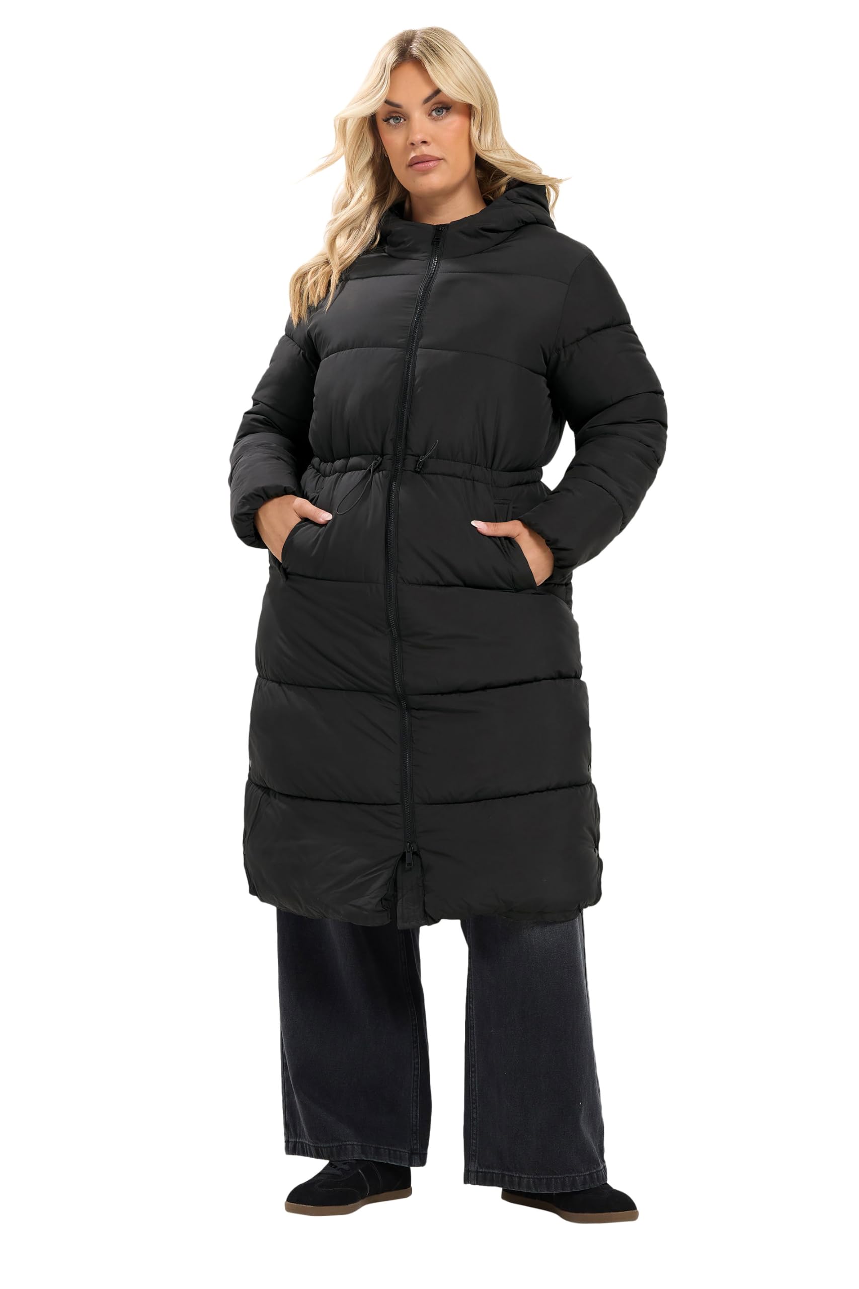 Yours Curve Longline Puffer Coat - Women's - Plus Size Curve