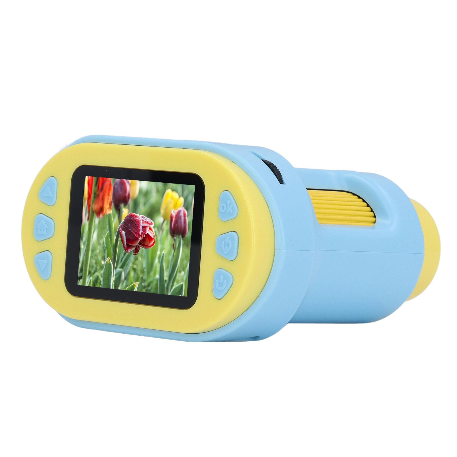 Generic Microscopio Digital Telescopio 1000X Cámara de Microscopio de Bolsillo Portátil para Niños Experimento Científico con Pantalla a Color de 2,0 Pulgadas (Blue)
