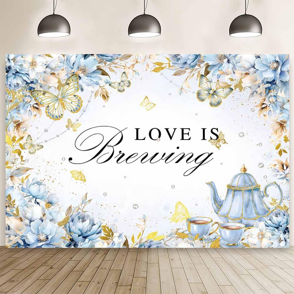 Amazon.com : MEHOFOND 7x5ft Love is Brewing Bridal Shower Backdrop ...