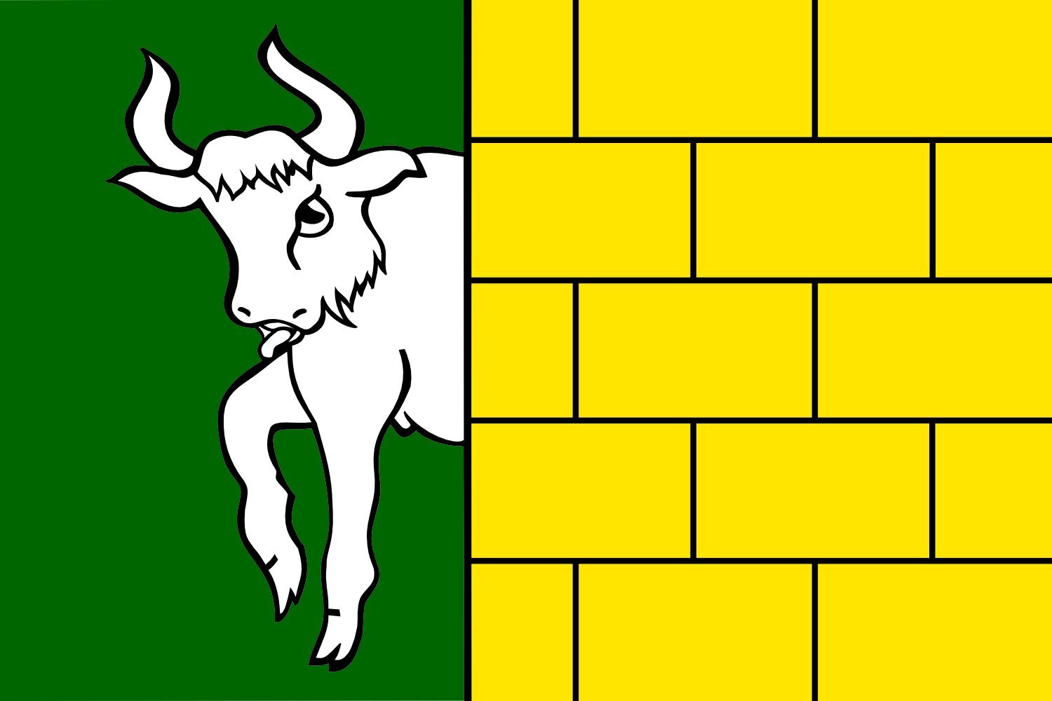 Drapeau Hredle Okres Rakovnik VlajkaObce grand pavillon de Bohême