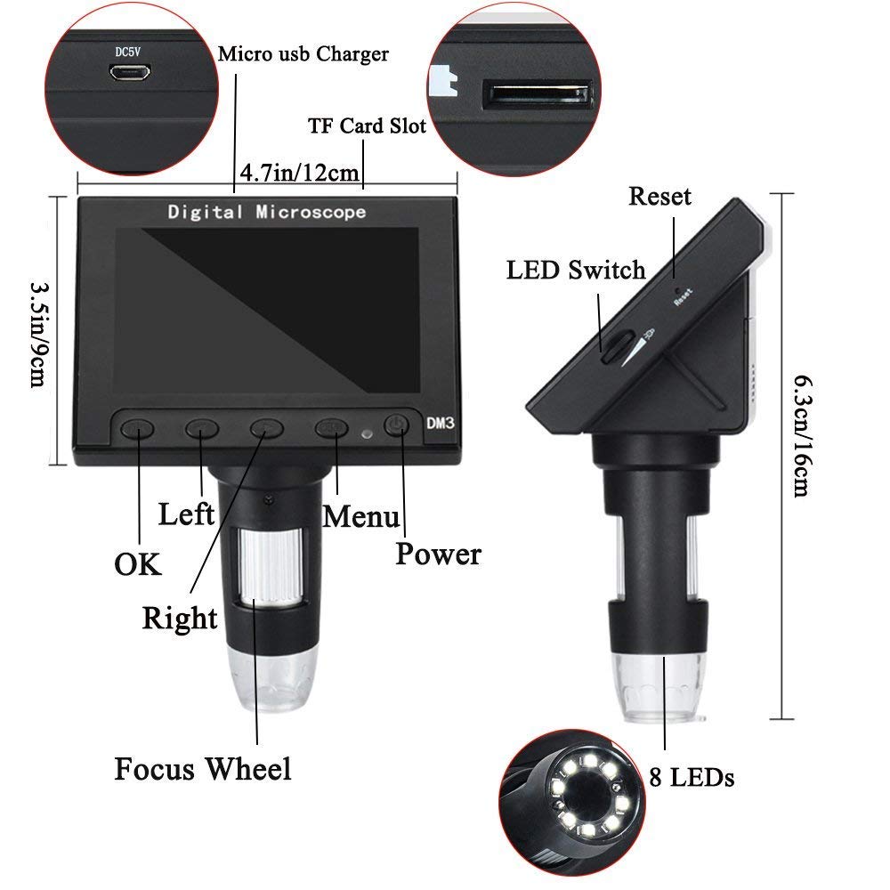 デジタル顕微鏡 4.3インチ液晶「MSCOPE-DM3PLUS.A」 51ff8570a61b9d305a2c9576dfea4c
