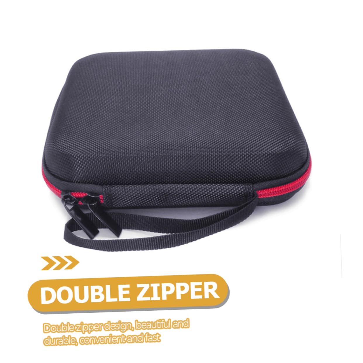 HEMOTON Pochette de Rangement Résistant aux Chocs Toucher Confortable Étui de Protection en Eva Noir Lecteur DVD pour Écouteurs et Câbles USB en Voyage
