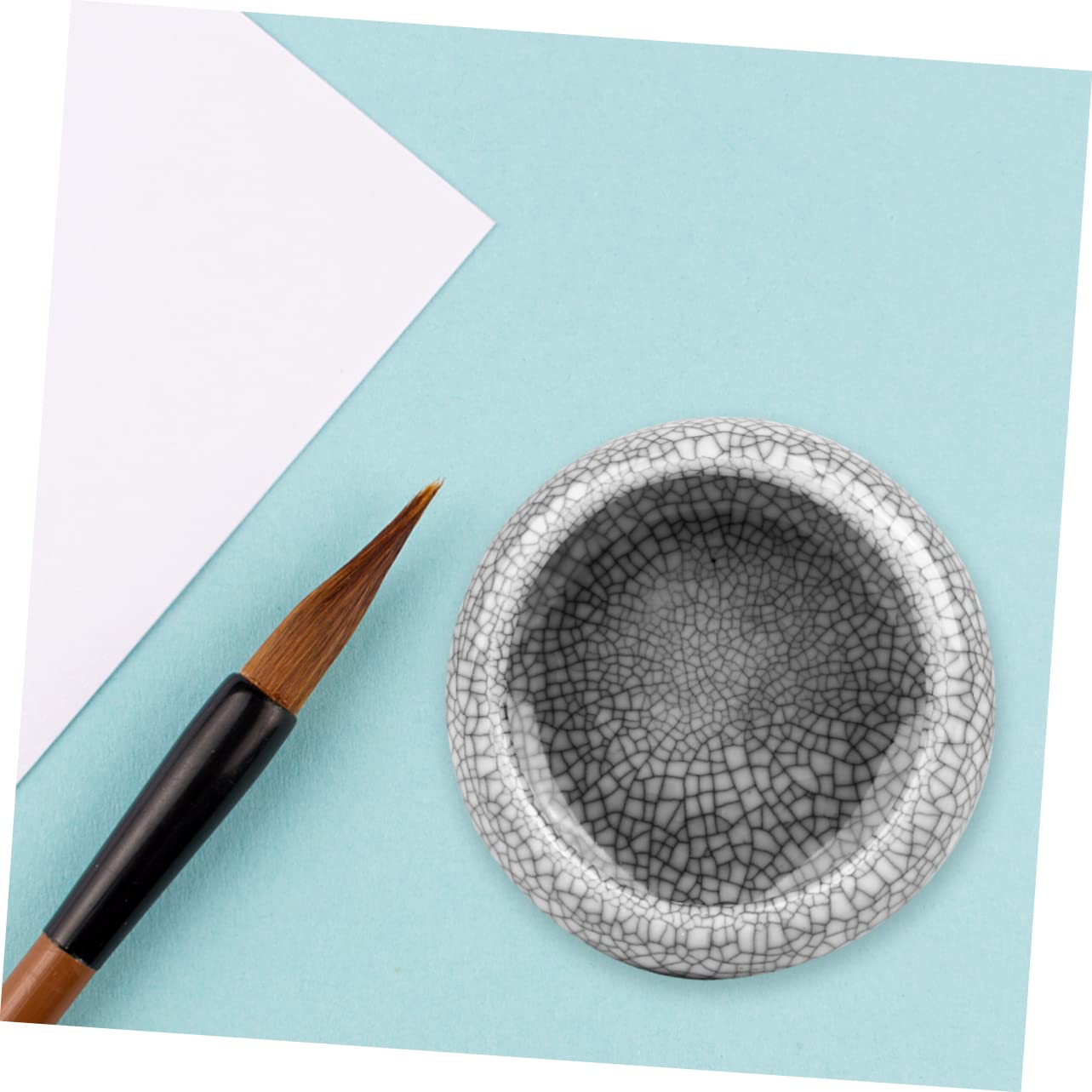 HOODANCOS 1pc Ceramic Calligraphy Brush Washing Cup Chinese Calligraphy Pen Cup Masters Brush