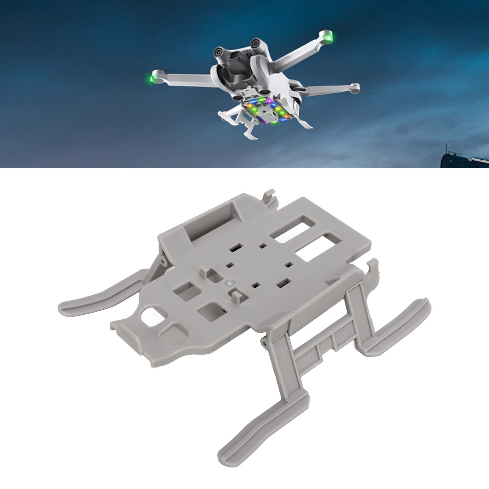 Gambe luminose del carrello di atterraggio Carrello di atterraggio pieghevole professionale con luci a LED per drone Mini 3 Pro