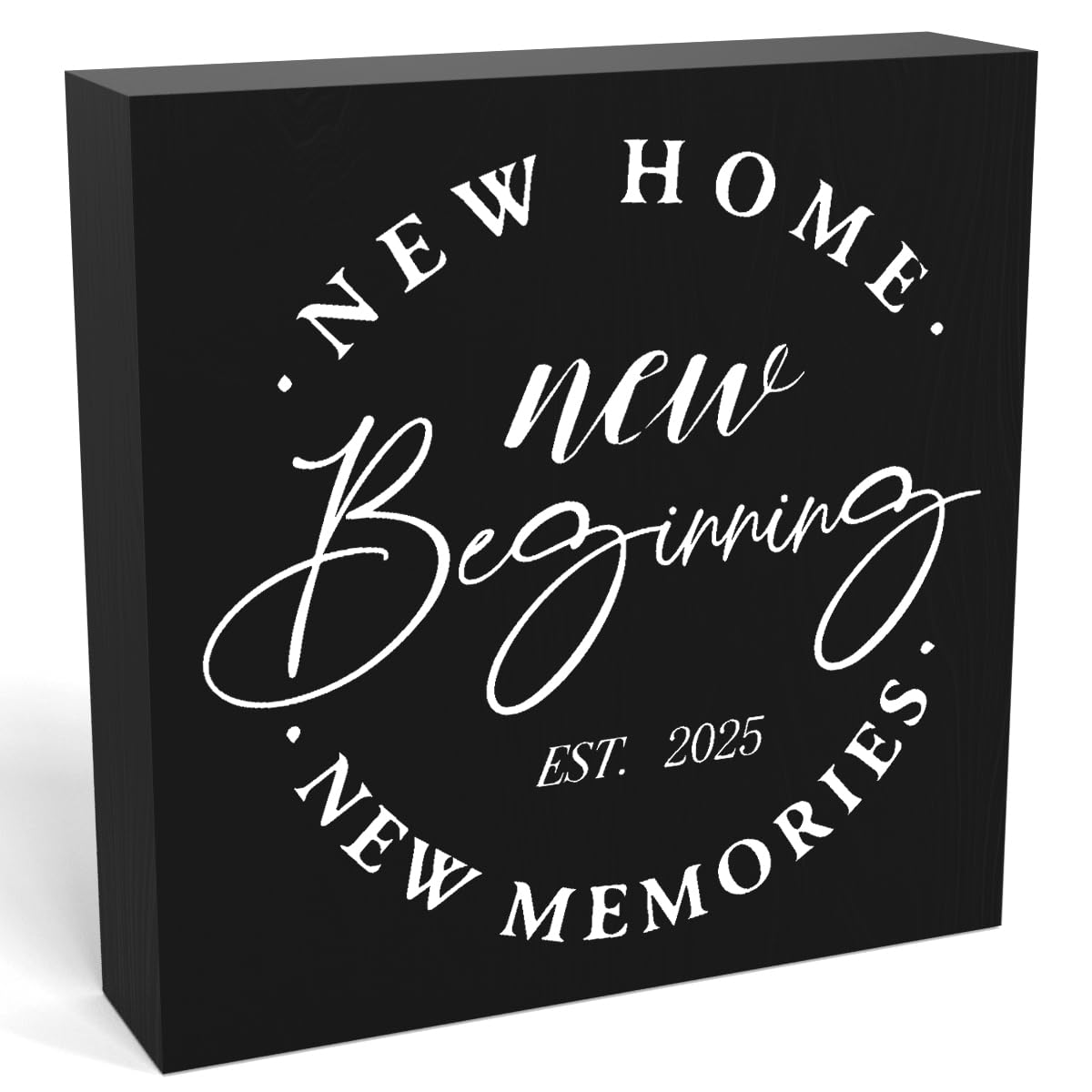 MUBIAO Great Housewarming Gifts New Home Gift Ideas Great Housewarming Decor Rustic Accessories Decor Wooden Box 5.1 x 5.1 Inches