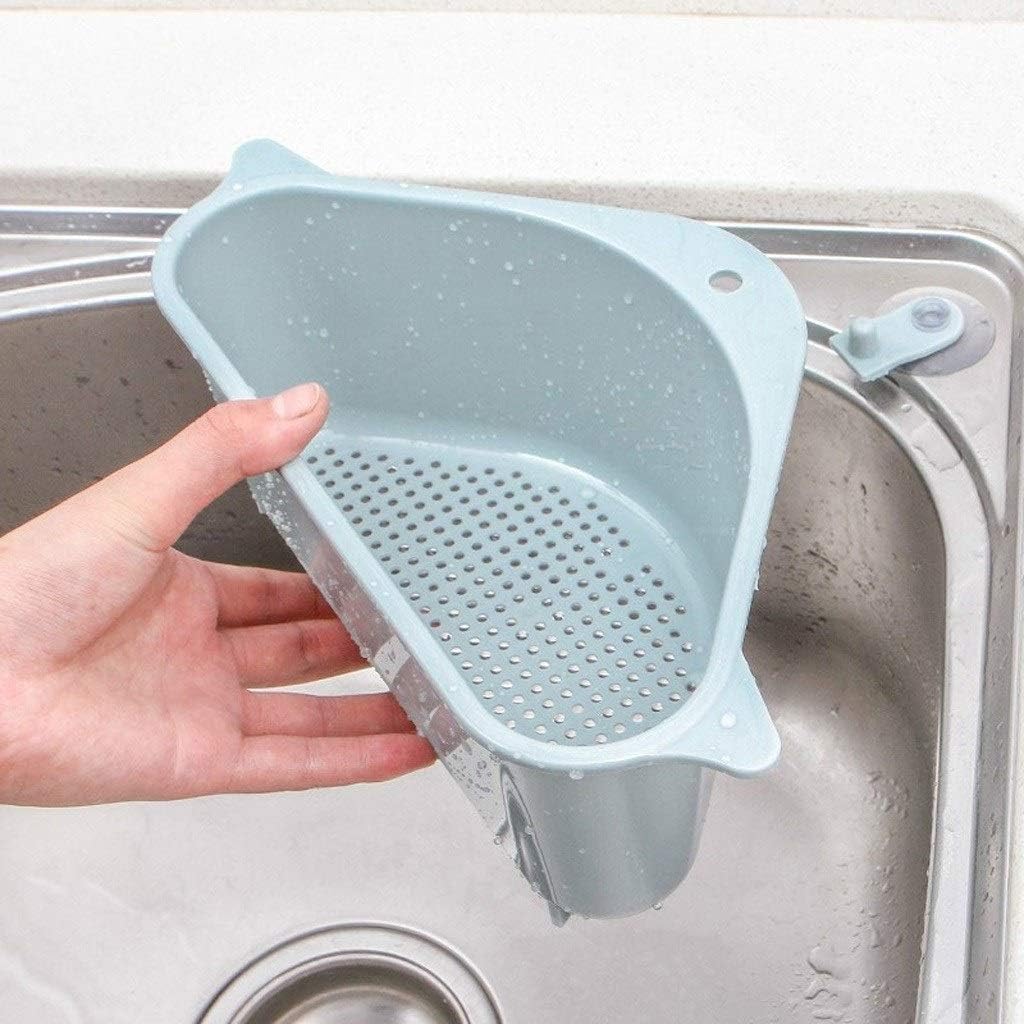 Kitchen Sink Drain Basket | Corner Sink Strainer with Hanging Filter | Triangle Sink Strainer Basket for Kitchen & Bathroom Waste Drain (PACK OF 1)-image-5