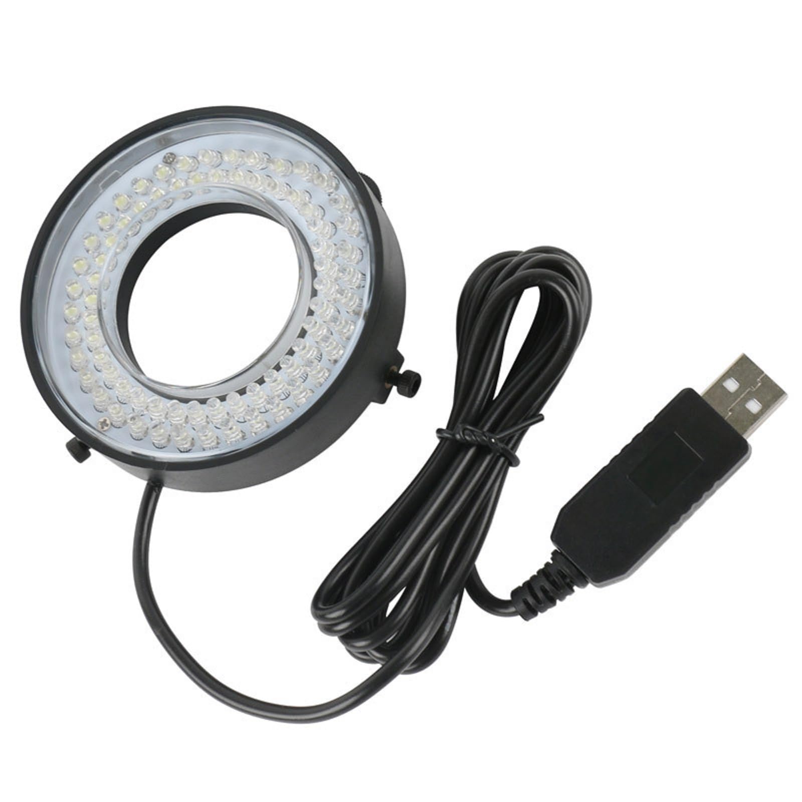 DAGIJIRD Anillo de luz LED iluminador, USB 72 LED foco ajustable fuente de lámpara para microscopio visión científica