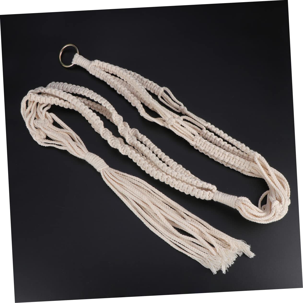 INOOMP 2 Eleganti Ganci Per Piante in Cotone Macramè Decorazione Da Parete Per La Casa Per Esterni Ganci Per Soffitti E Vasi.