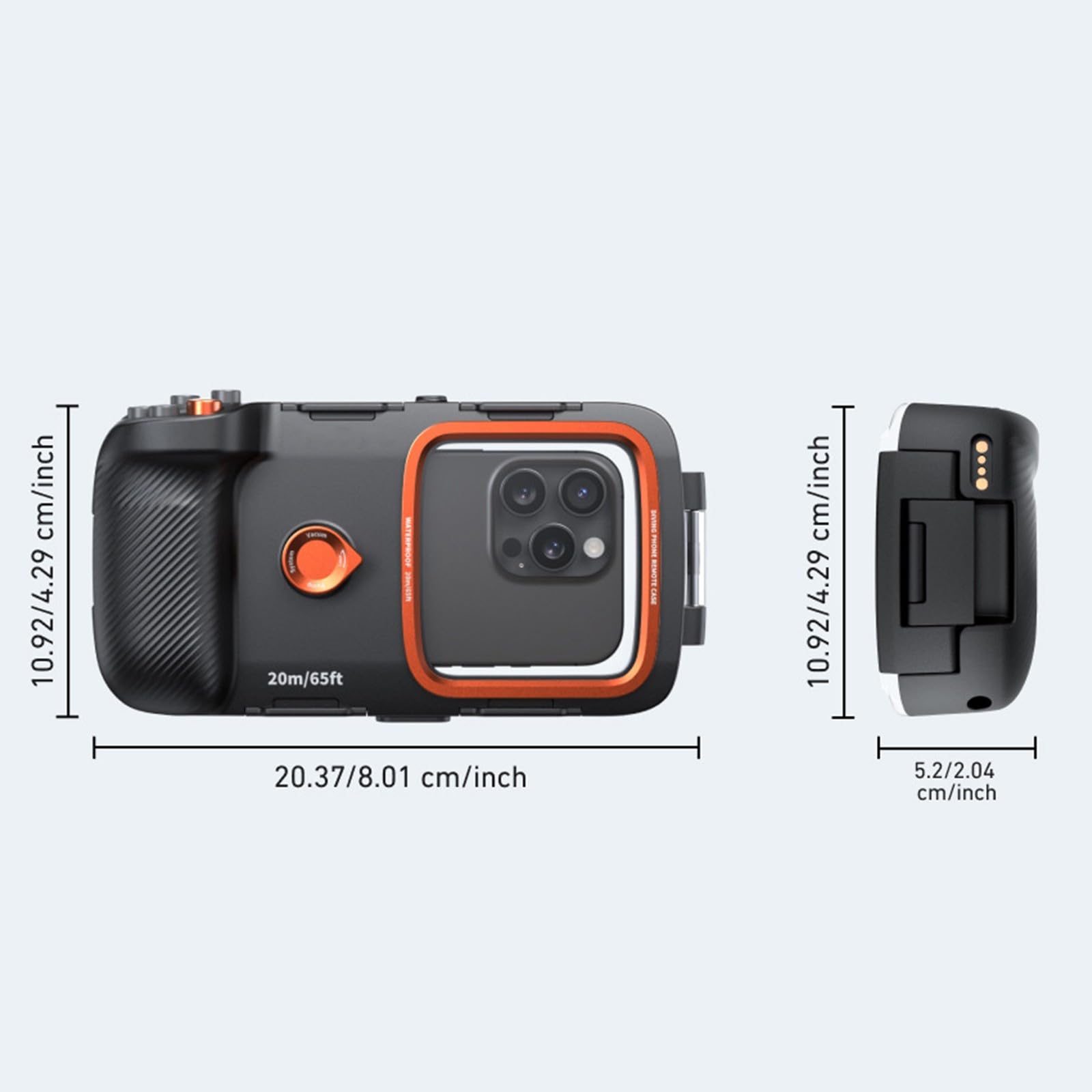 Custodia subacquea professionale Non Nebbia Design IP68 Impermeabile fino a 20 M Impugnatura Ergonomica Per Multipli Smartphone Fotocamera DSLR Grip Phone Diving Case