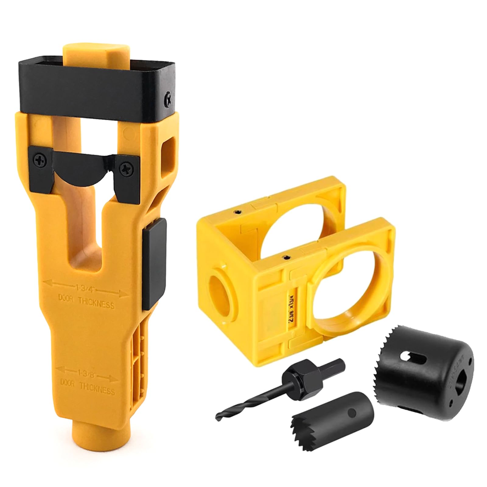 BWANGIAO Metal Door Installation Set Including Measuring Guide For Knob Locks And Security Fasteners In Residential Commercial S