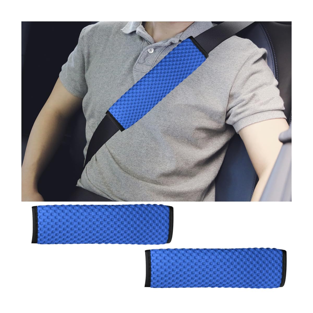 Osilly 2Pcs Car Seat Belt Covers, Mesh Universal Seatbelt Shoulder Strap Protector, Breathable Auto Seat Belt Pads Cover, Harness Cushion for