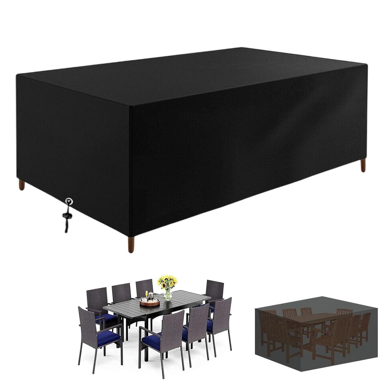 Housse Pour Meubles De Jardin,180x170x100cm Imperméable Tissu