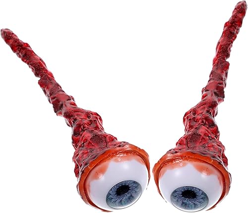 TOYANDONA 2 piezas de globos oculares rasgados de látex para cabeza muerta, ojos falsos aterradores, realistas, de simulación sangrienta, accesorios