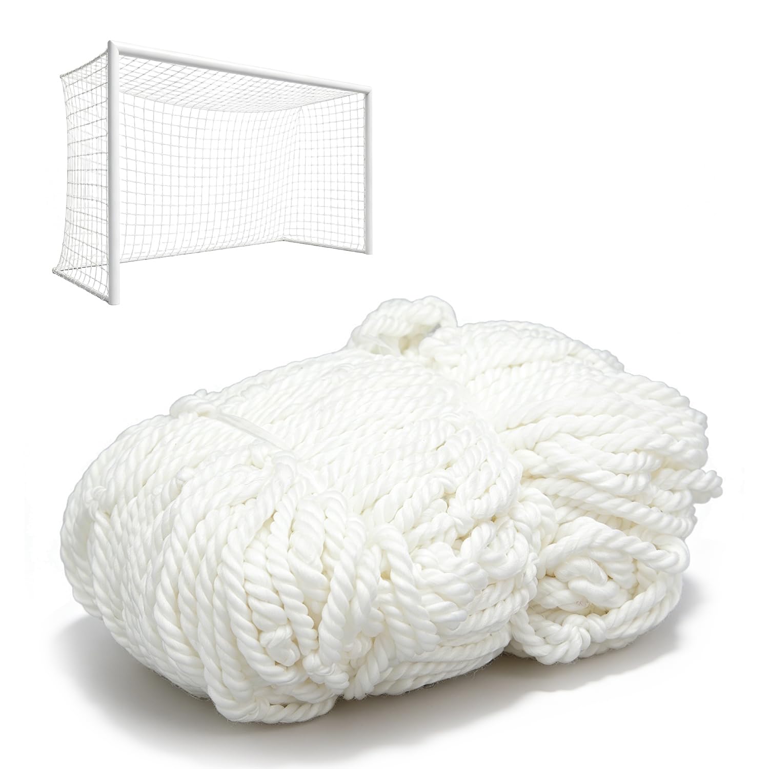 Tissting Football Goal Net 6 x 4ft/1.8 x 1.2m, Polypropylene Replacement Soccer Net, Tight Woven Weatherproof Training Net for Match Backyard Indoor Outdoor Use