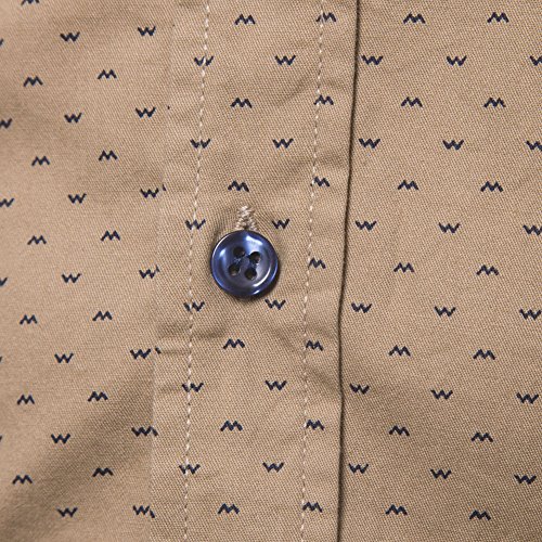 MUSE FATH Men's Printed Dress Shirt-Cotton Casual Short Sleeve Regular Fit Shirt4