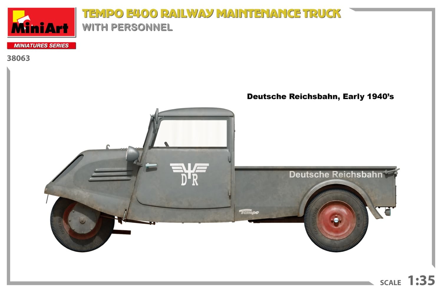 Miniart 1:35 - Camión de Mantenimiento ferroviario Tempo E400