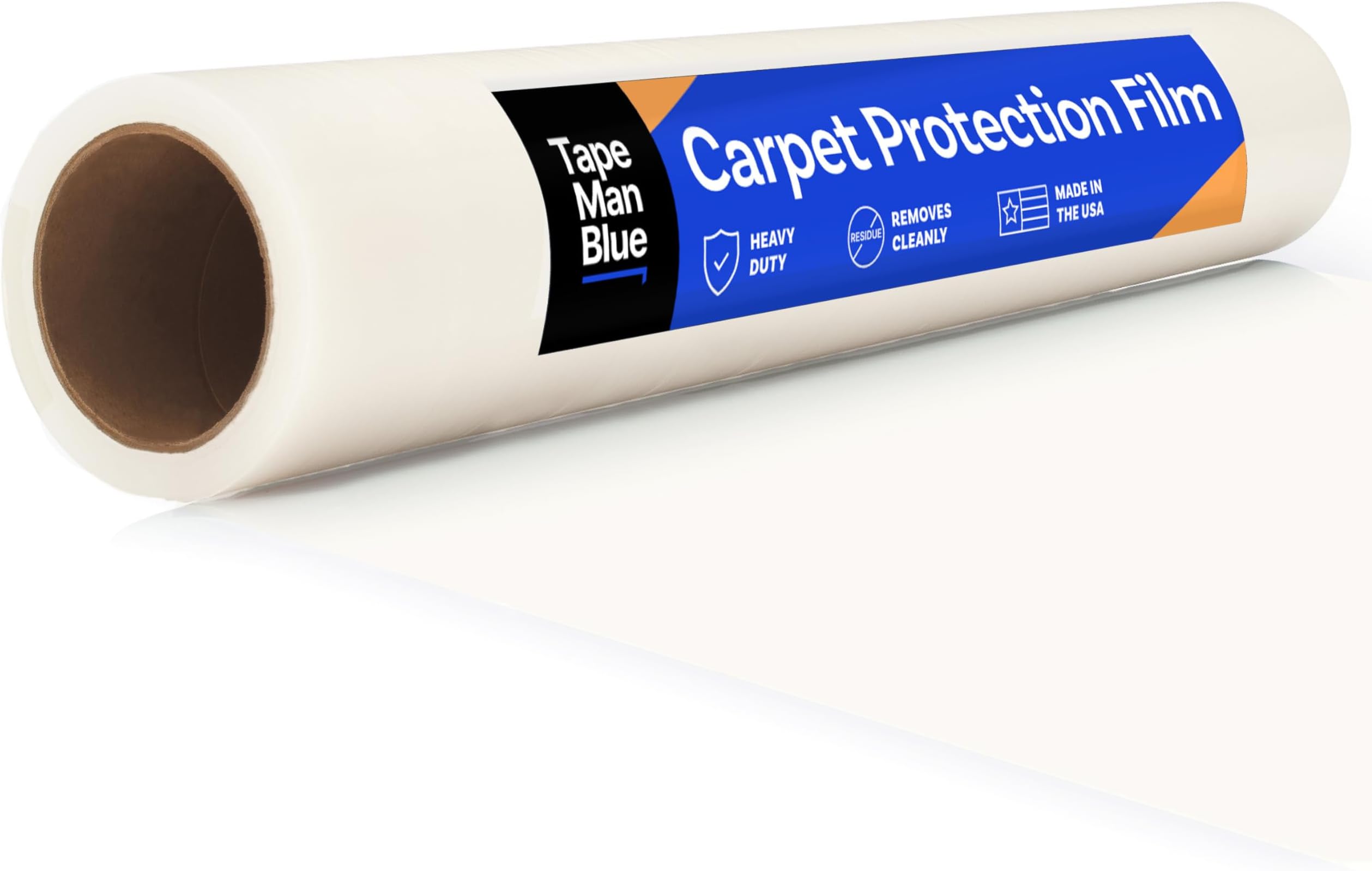 Carpet Protection Film 36" x 200' roll. Made in The USA! Easy Unwind