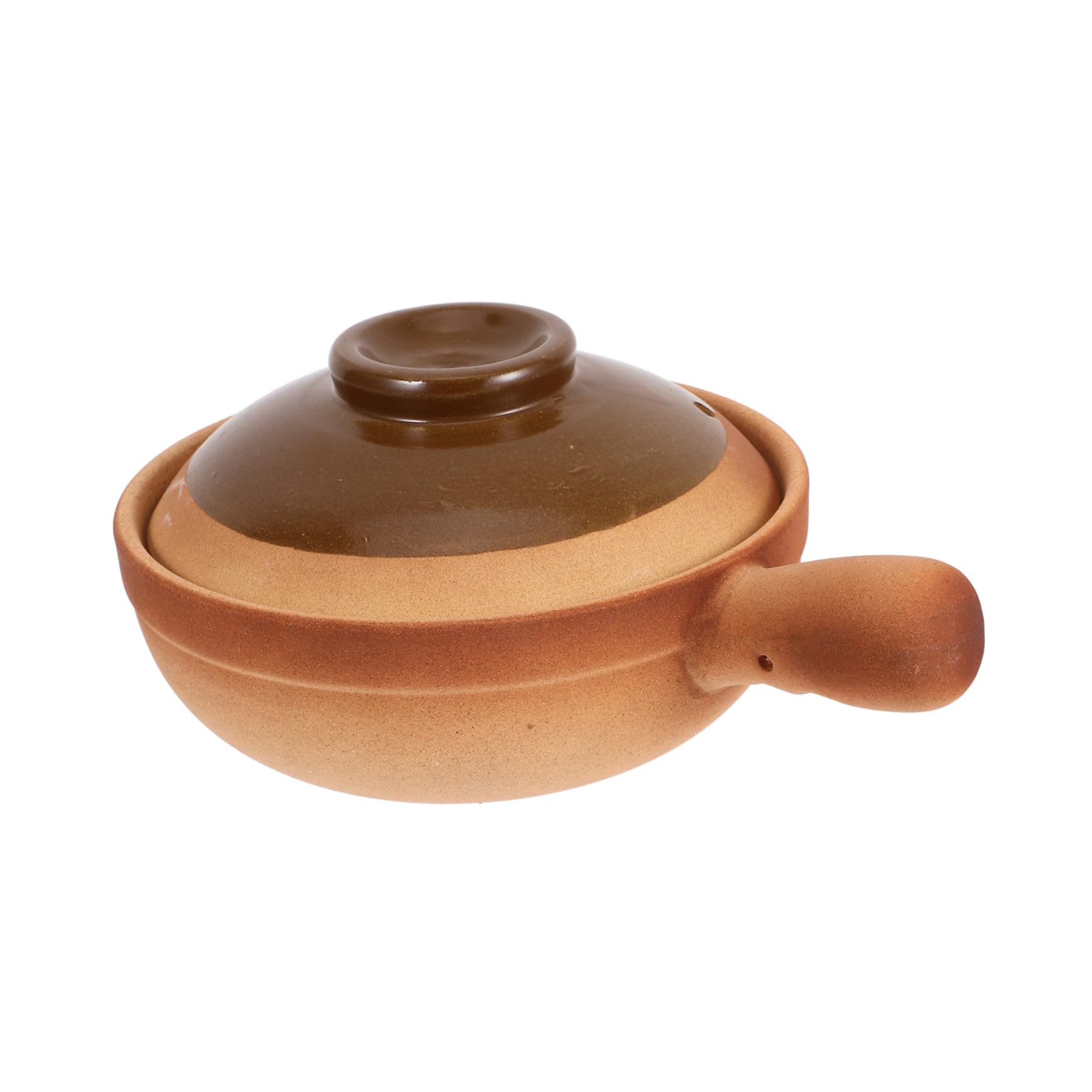 Pentola in Ceramica 850ml con Coperchio per Riso e Porridge | Cottura Tradizionale su Fornello, Facile da Pulire, Resistente al Calore, per Pasti Casalinghi e Take Away