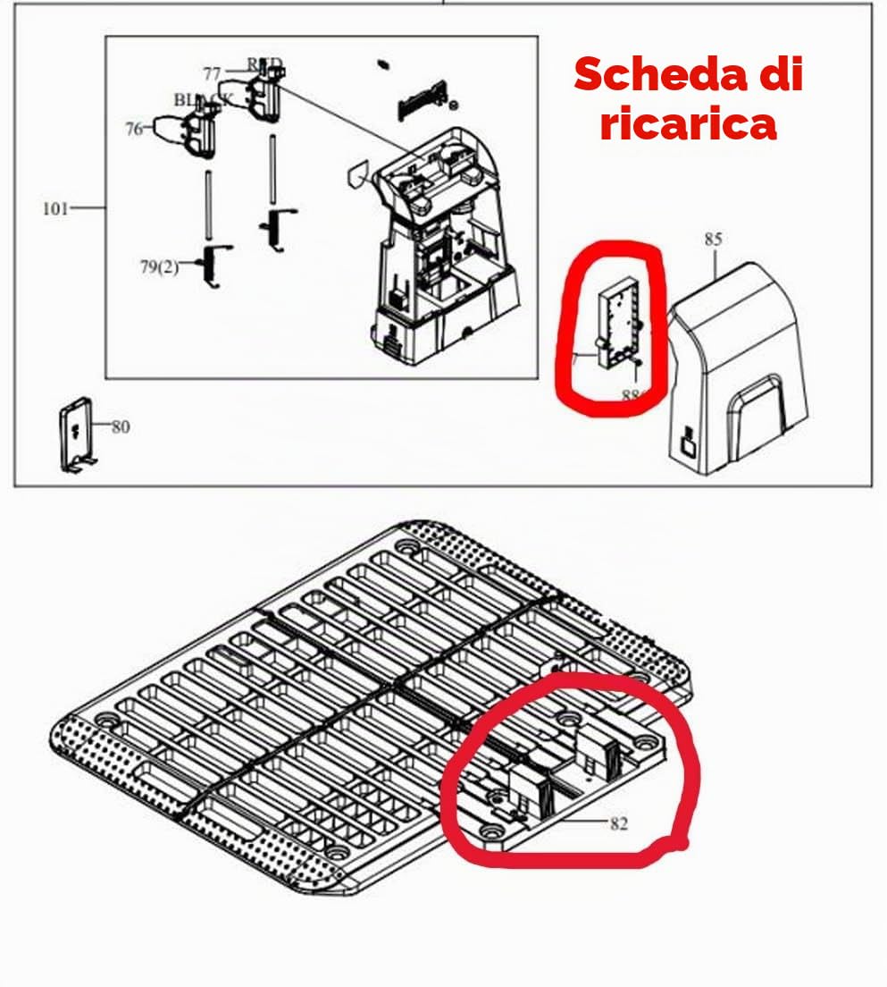 Stazione di ricarica per robot tosaerba Worx Landroid tipo 2 SCHRAUBBAR WR165E WR130E WR142E WR143E WR147E.1 WR148E WR155E WR165E WR167E