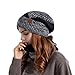 NOOFNO Beanies Neckerchief with Hair Attached for Women Winter Plush Warm Hats with Detachable Synthetic Hair Piece Hat Wigs,Beige
