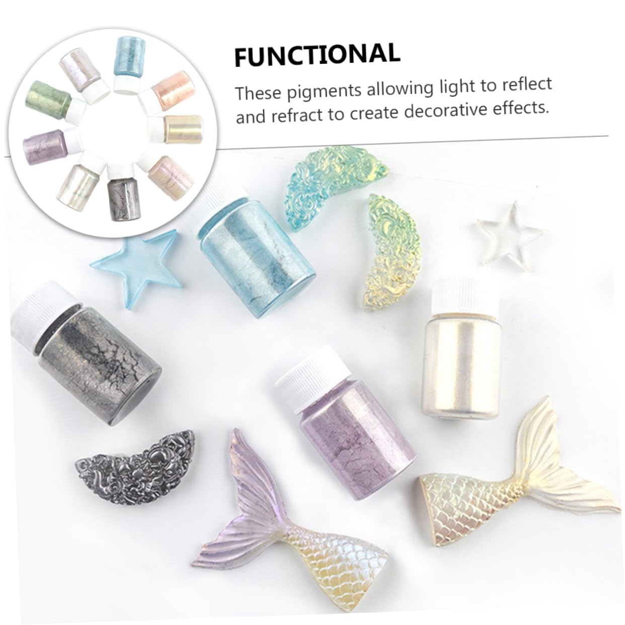 SEWACC 18piezas De Mica Para Epóxica Colorantes Cosméticos y Manualidades Set De Pigmentos Brillantes Jabones Maquillaje y