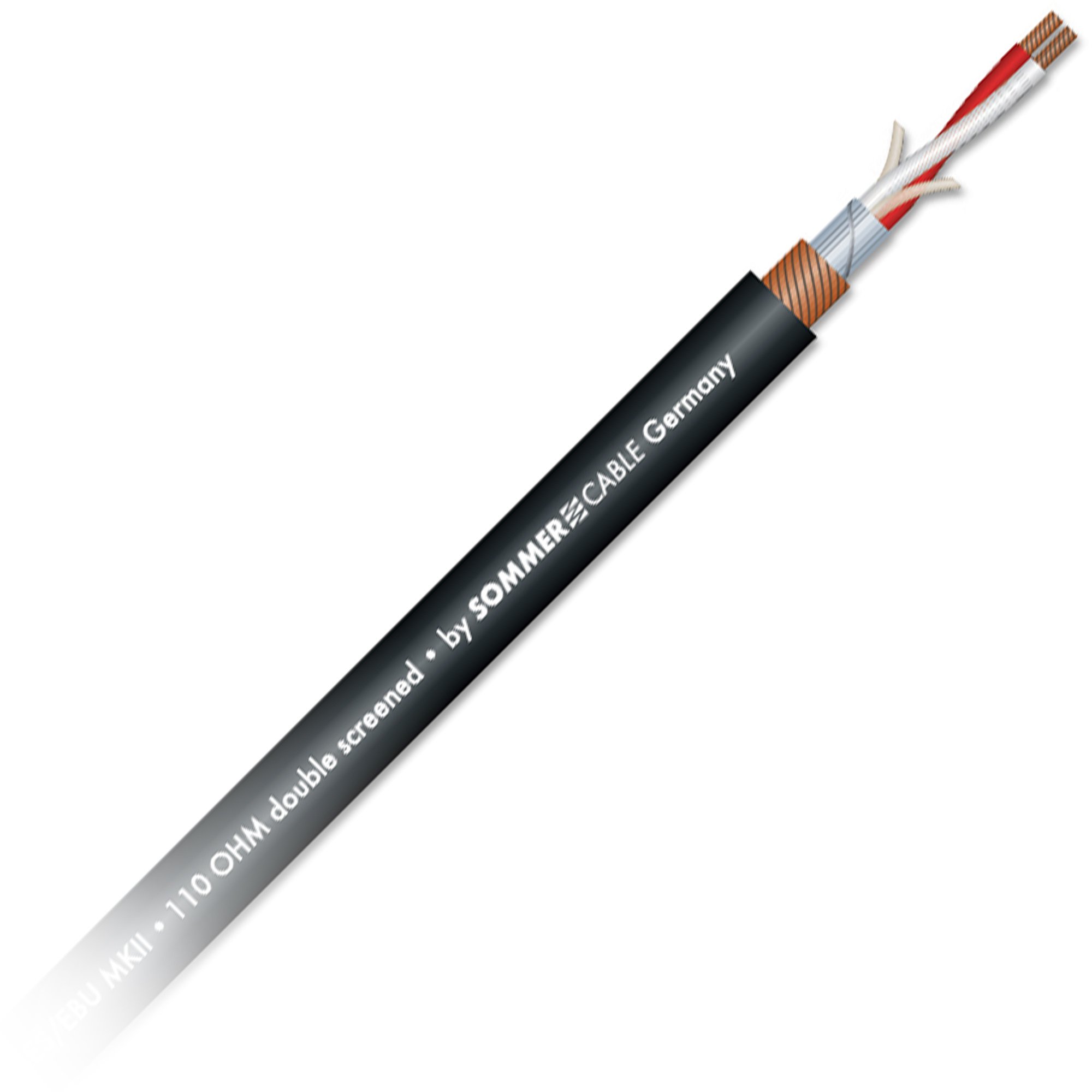 Sommer Cable 10m DMX Binary 234 AES/EBU MKII OFC 2 x 0,34 mm² 110 ohm DMX AES/EBU Kabel schwarz - 520-0051