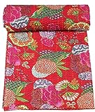 Photo Gallery vinsan home indian handmade kantha trapunta vintage cotone trapunta stampa frutta boho copriletto biancheria da letto decorativo casa gudri (matrimoniale misura 152,4 x 228,6 cm, rosso) Photo Gallery vinsan home indian handmade kantha trapunta vintage cotone trapunta stampa frutta boho copriletto biancheria da letto decorativo casa gudri (matrimoniale misura 152,4 x 228,6 cm, rosso)