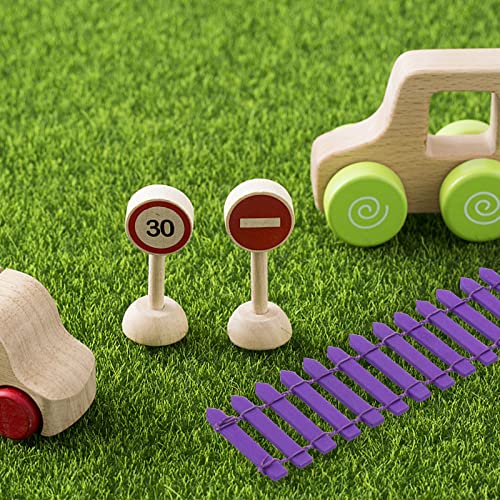 4Pcs 35Inch Long Miniature Fairy Garden Fence Mini Wood Picket Ornament Fence For Dollhouse Home Garden Plant Pot Christmas Tree Decorations For Adult - Purple #TOP5