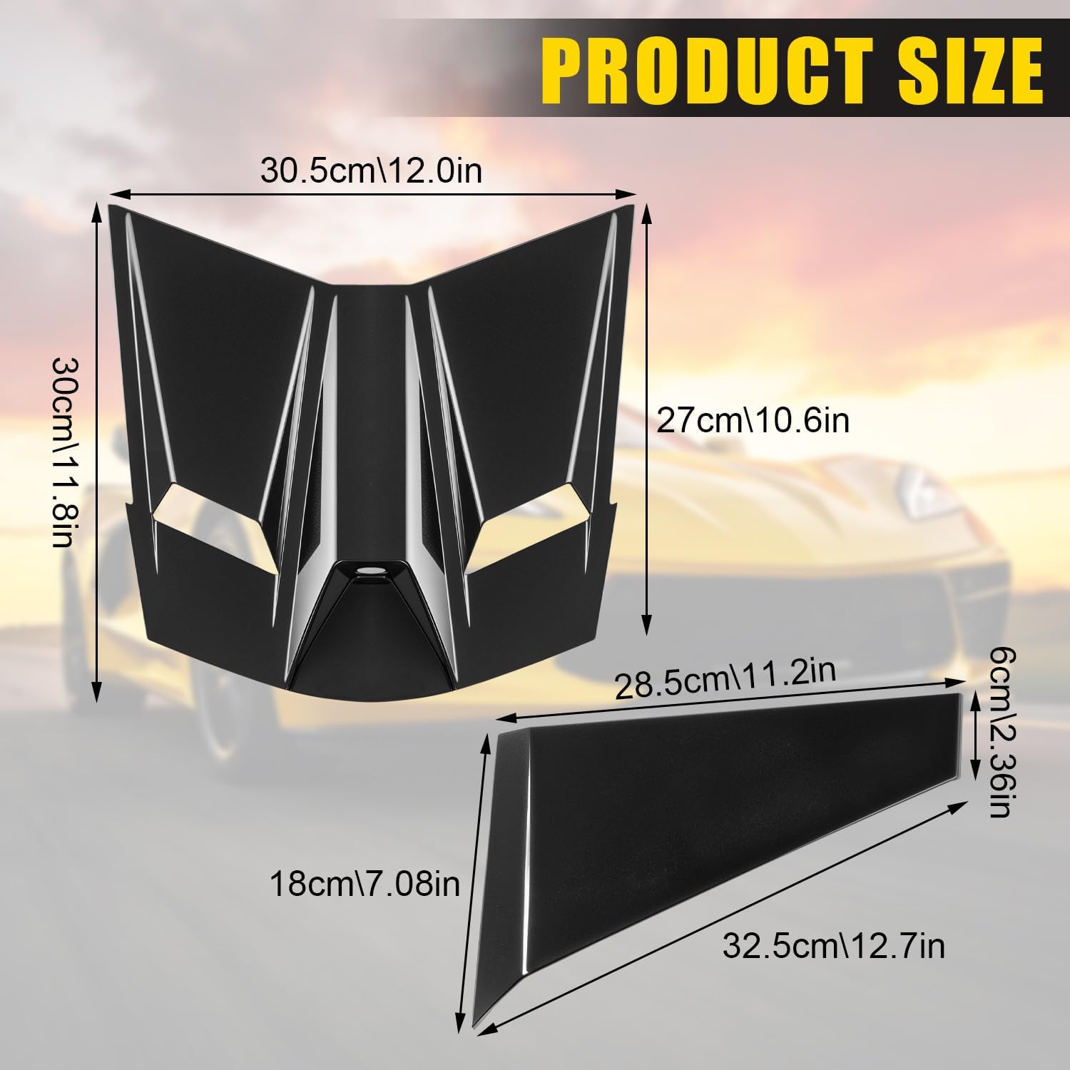 Roof Rear View Camera Cover Trim Kit, Rear Decklid Camera Cover Compatible with for Corvette C8 Stingray Z51 2020-2025 & Z06/E-Ray 2023-2025(Black)