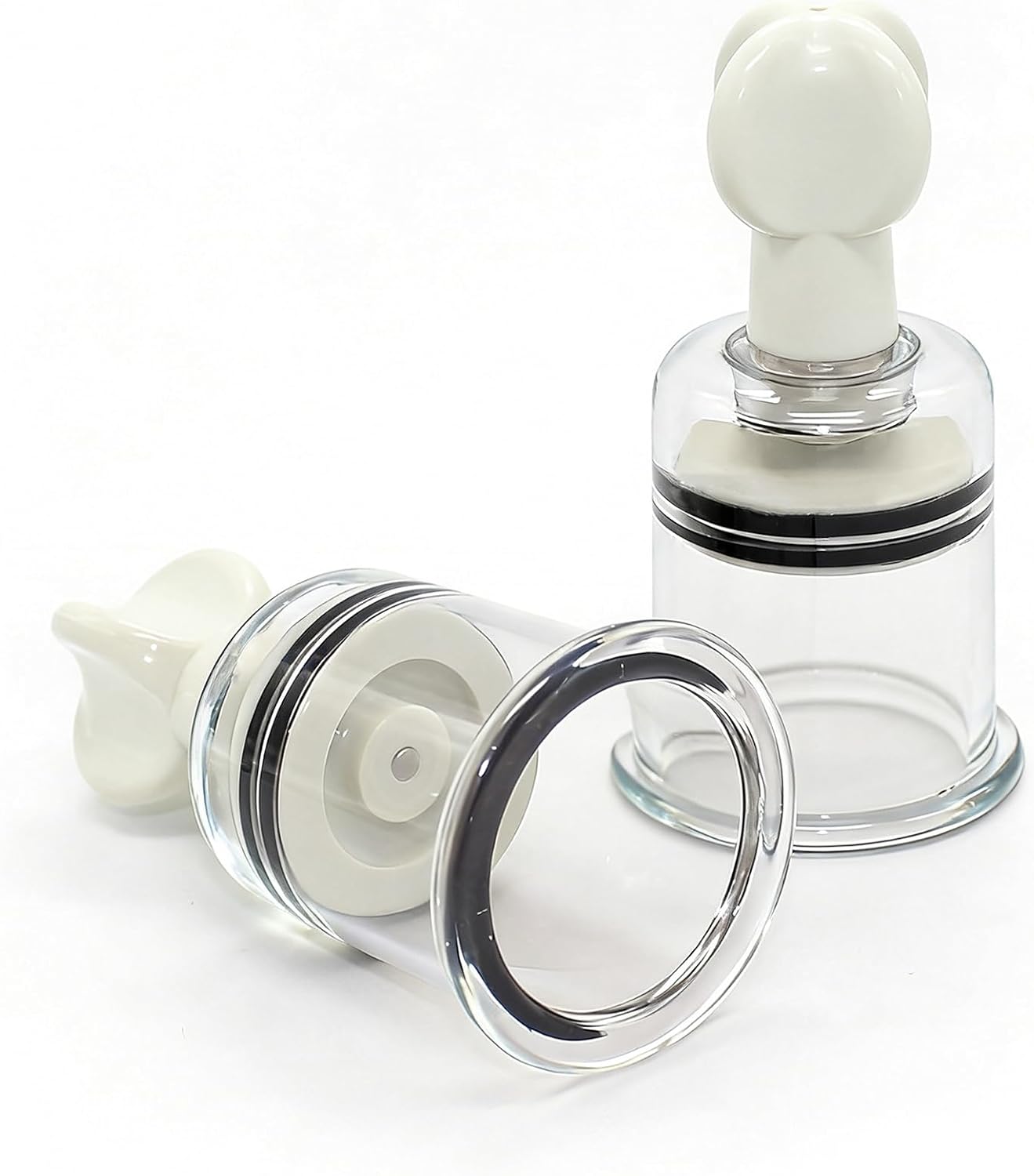 Vacuum Suction Cup Nipple Suckers Rotating Vacuum Twist Suction Cup for Nipple Inverted, Flat and Shy Nipples Heighten Sensitivity and Arousal Enlarger Cans Massage Cups Kinky Sex Toy for Women