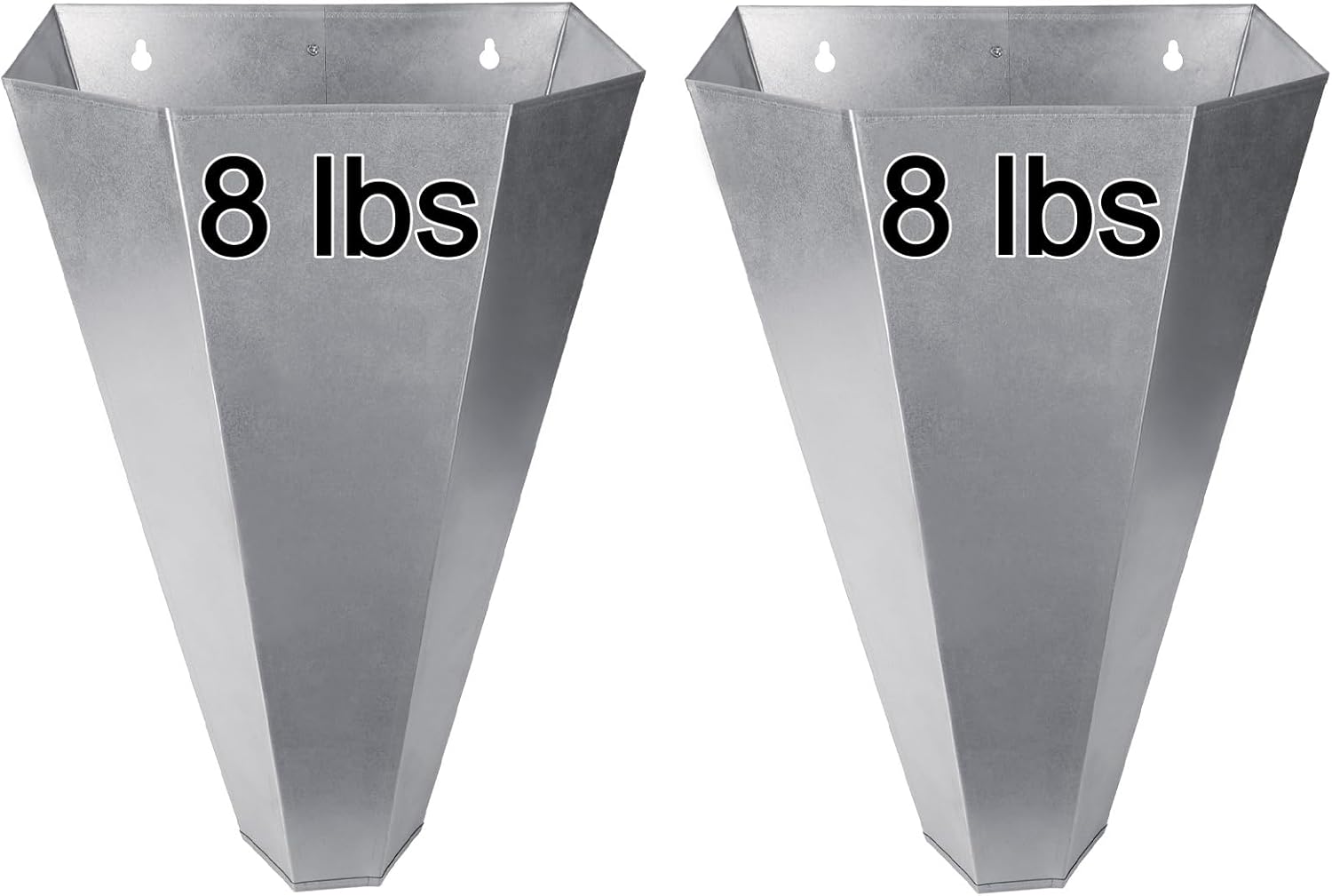 Medium Size Chicken Cone, 8lbs Galvanized Steel Poultry Restraining Cone for Chicken,for Large Layers, Broilers, Roasters, Turkeys Up to 8 Pounds Flat-Back Poultry Killing Cone Easy to Clean