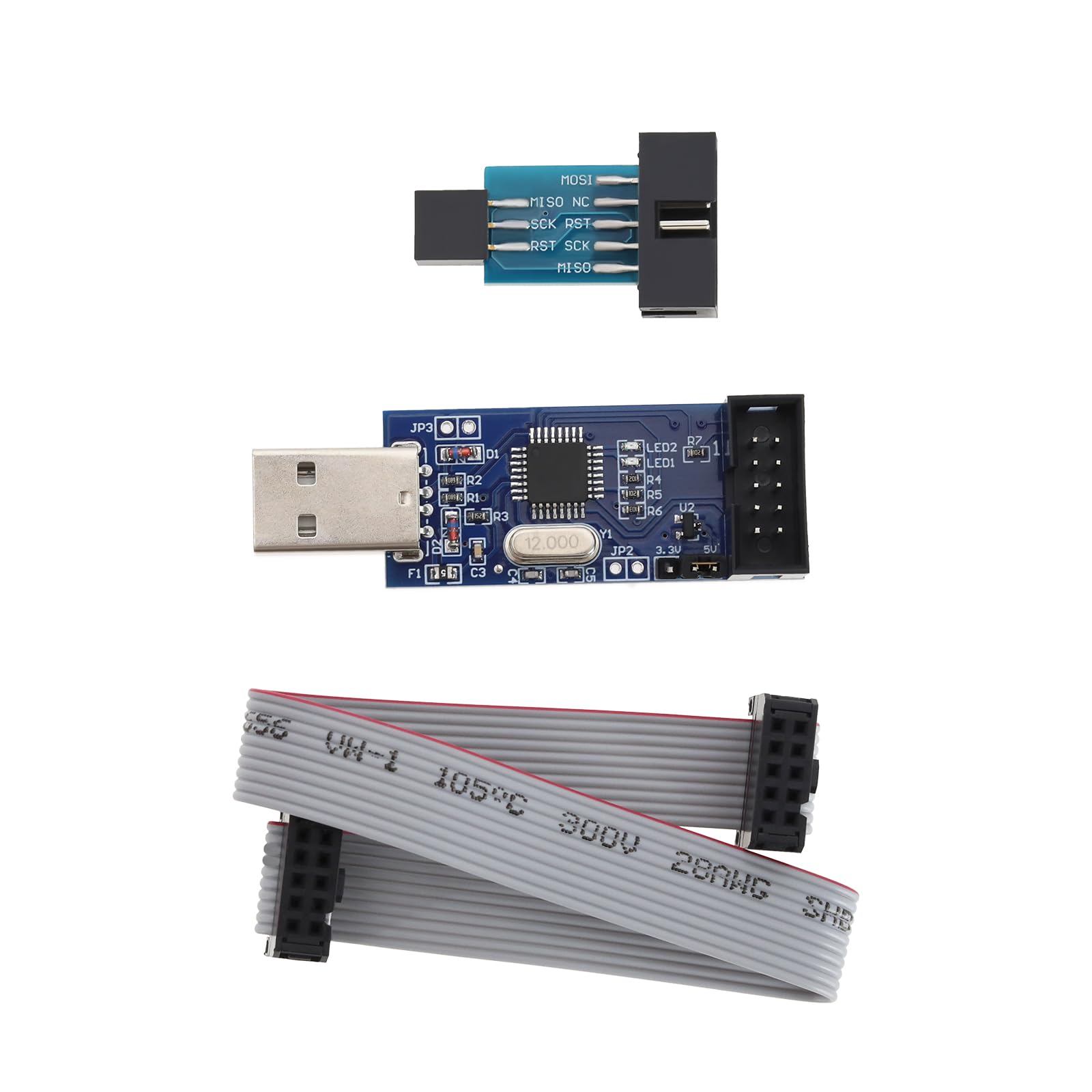 Programmateur AVR USB ISP ASP double connectique 10 et 6 broches - 8