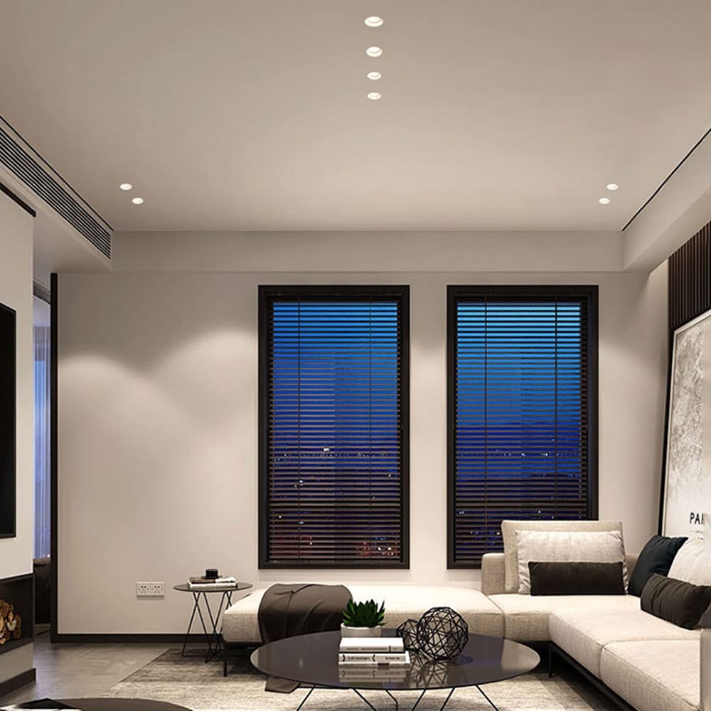 Siet Lot de 4 projecteurs de Plafond à encastrer à LED, IRC≥93, Spot d'accentuation de Plafond encastré de 7 W, projecteurs directionnels pour Salon, Couloir, Chambre à Coucher