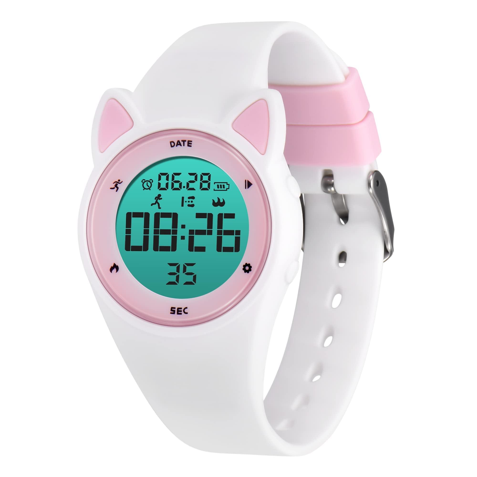 Kids Watches for Girls Boys Digital Sport Watch with Step Counter Pedometer Vibration Alarm Clock, No App Waterproof Fitness Tracker Kids Watch Boys Girls Teens Students Ages 5-16
