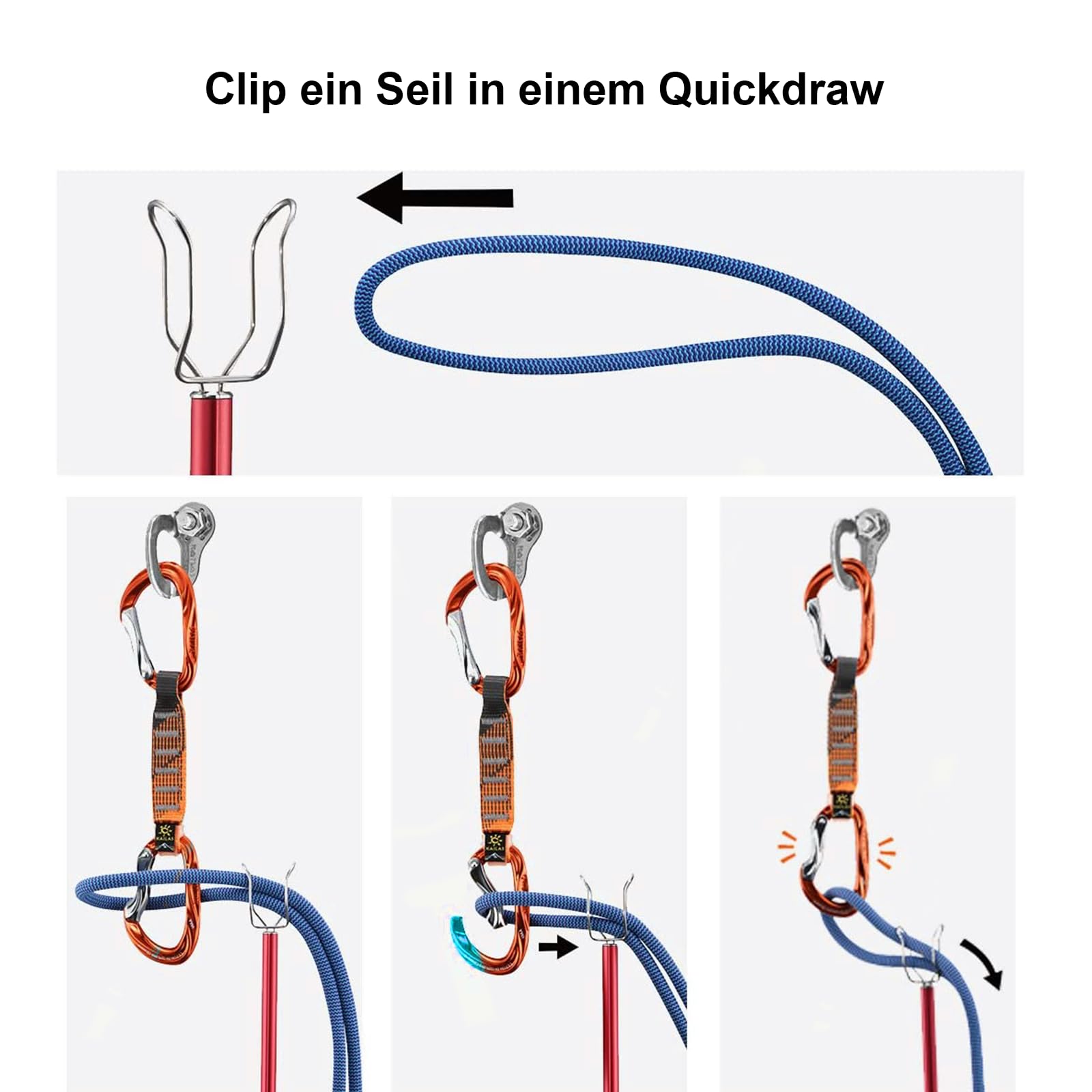 KAILAS Clip de clip extensible Express, equipo de escalada grabber, peso ligero