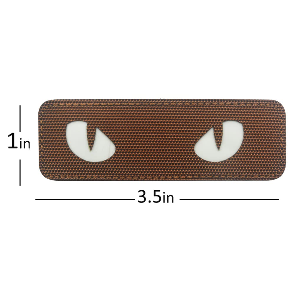 M-Tac Cat Eyes - Glow in The Dark - Morale Patches Tactical Patch Military Combat Hook Fasteners (Black/RED/GID