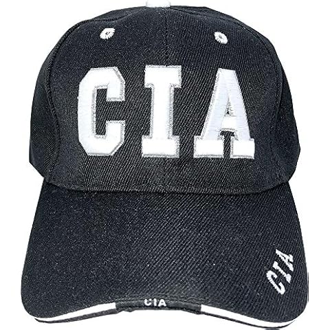 AborenCo Law Enforcement Officer Headwear 3D Embroidered Baseball Cap Hat, Adjustable, Cia With White Trim, Medium Cover