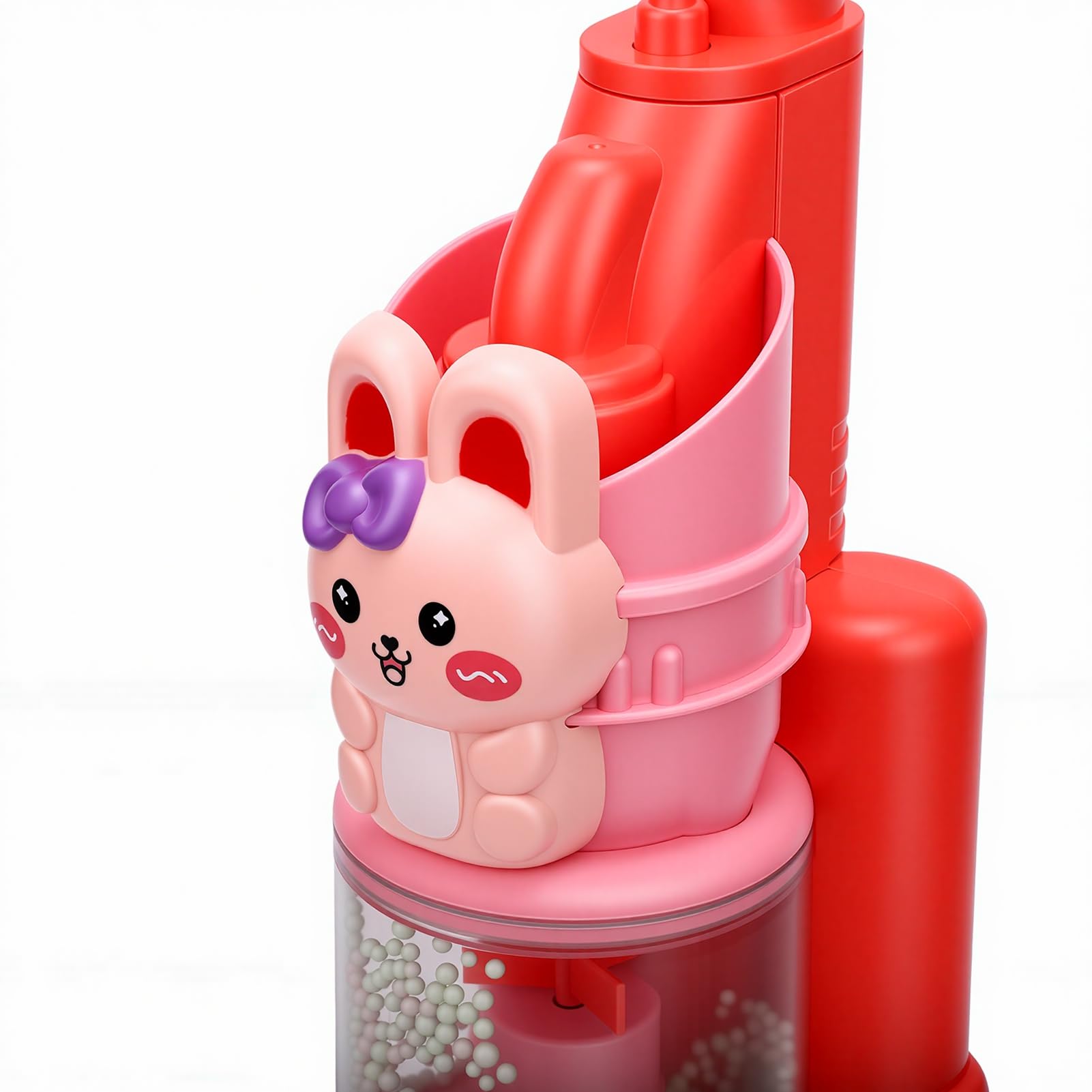 Alomejor Giocattolo per Aspirapolvere per Bambini, Effetti Sonori Elettrici Ricaricabile Fai Finta di Giocare a Pulire il Giocattolo con Spazzamento Motorizzato per i più Piccoli (coniglio)