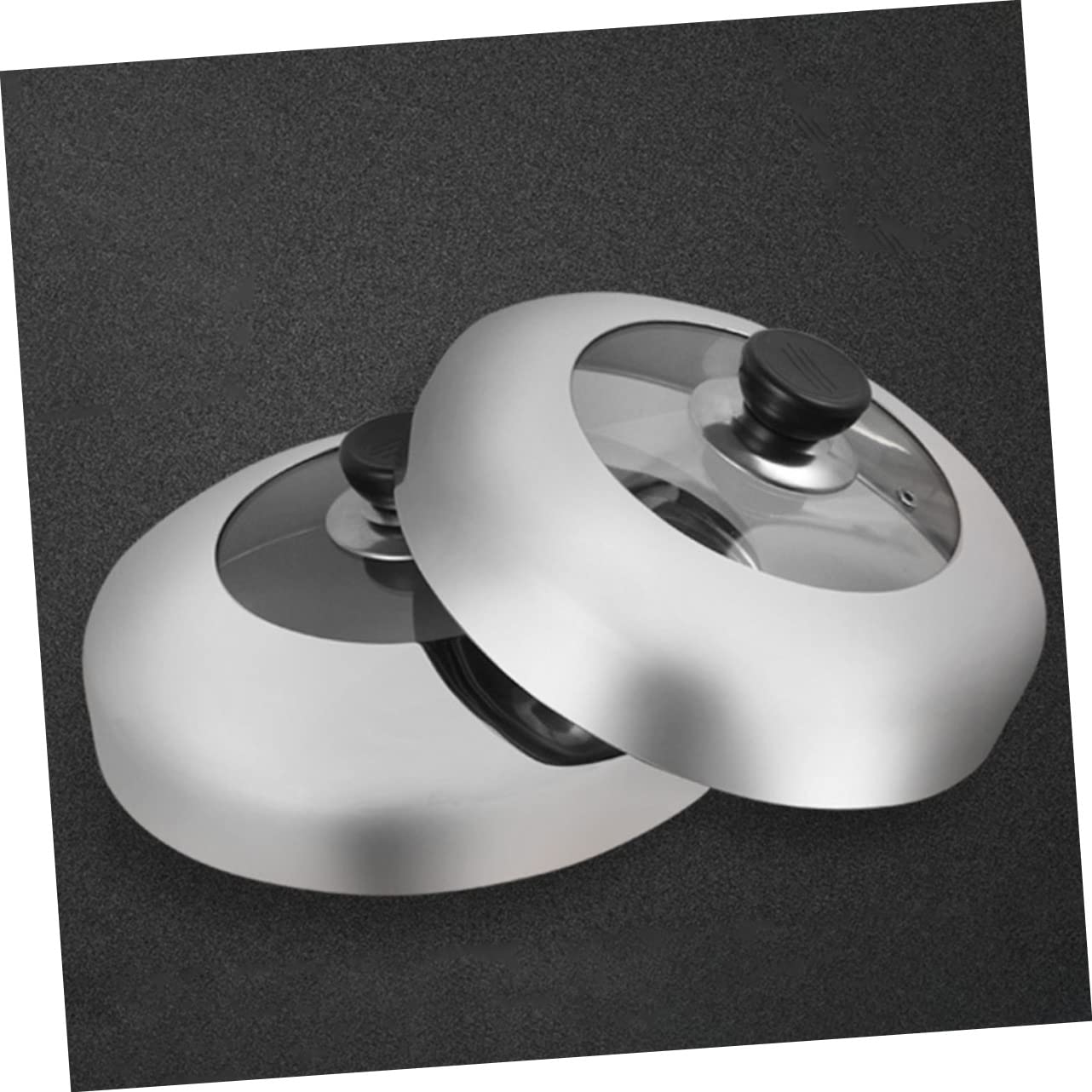 Coperchio per Pentola da Cucina in Acciaio Inox Argento