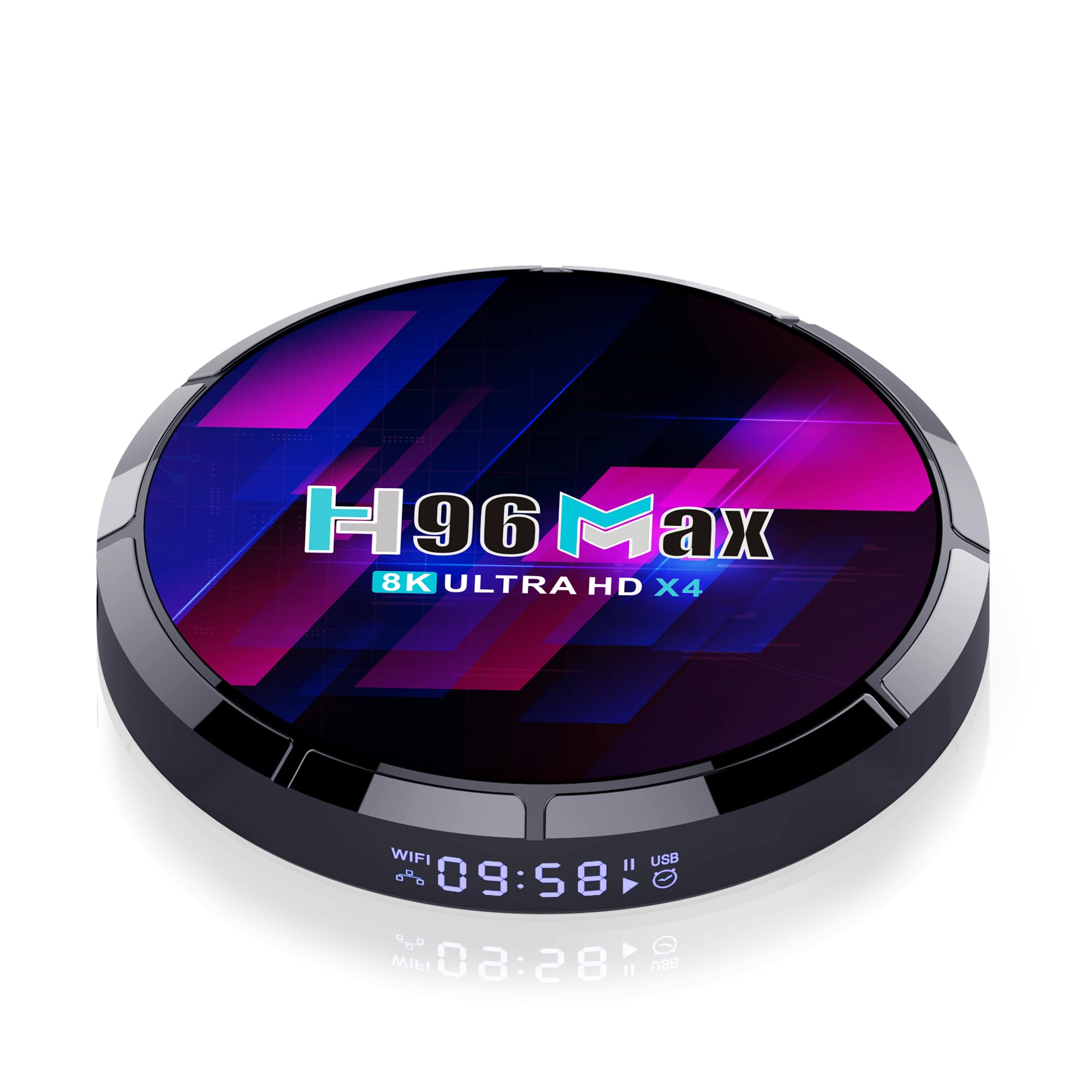 Android 11.0 H96 Max X4 Amlogic S905X4 Quad Core 64 Bits 4GB RAM 64GB ROM with 100M LAN Dual-WiFi 2.4G/5G 8K/6K/4K 3D USB 3.0 BT 4.1