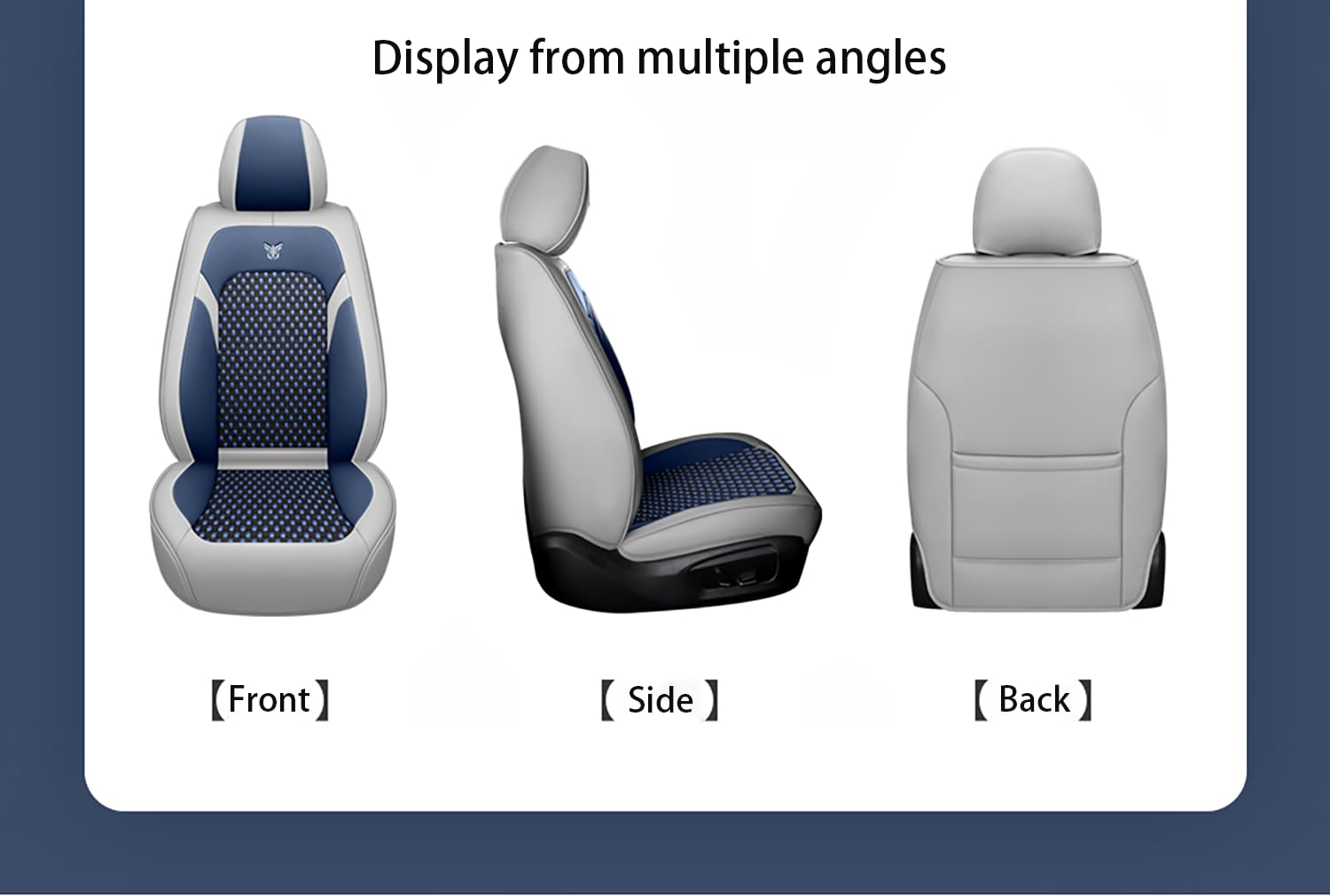 Autositzbezüge komplettes Set Universal in Stylish Design | Schonbezüge für Vordersitze und Rückbank | Auto Sitzbezüge Airbag Kompatibel | Premium Wasserdicht Sitzbezug, Schwarz Grau