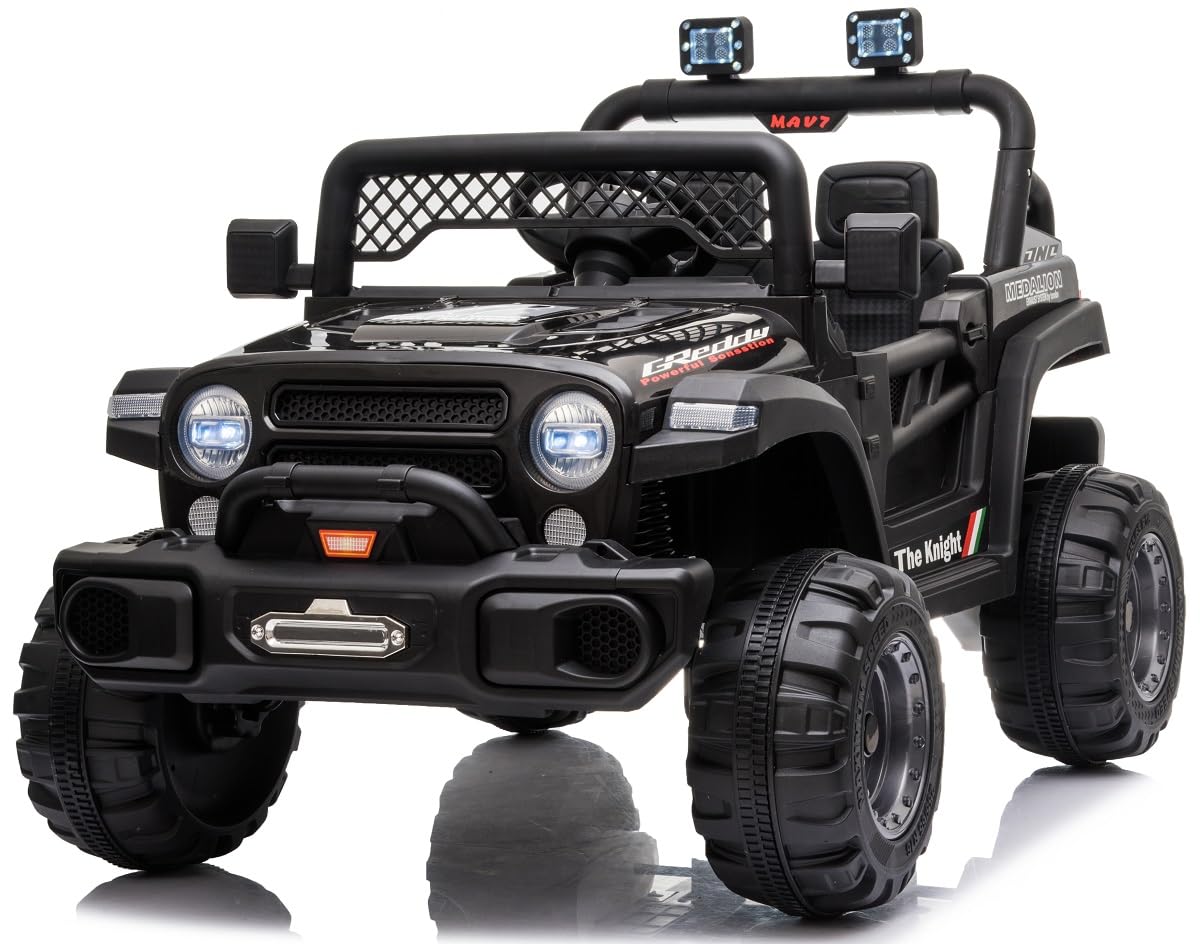 Playhouse Kinder Elektroauto Jep BH 180 Watt, Radlager, 2 Stoßdämpfer, Eva Räder, 12V 9ah, Fernbedienung, Kinderauto Kinderfahrzeug (Schwarz)